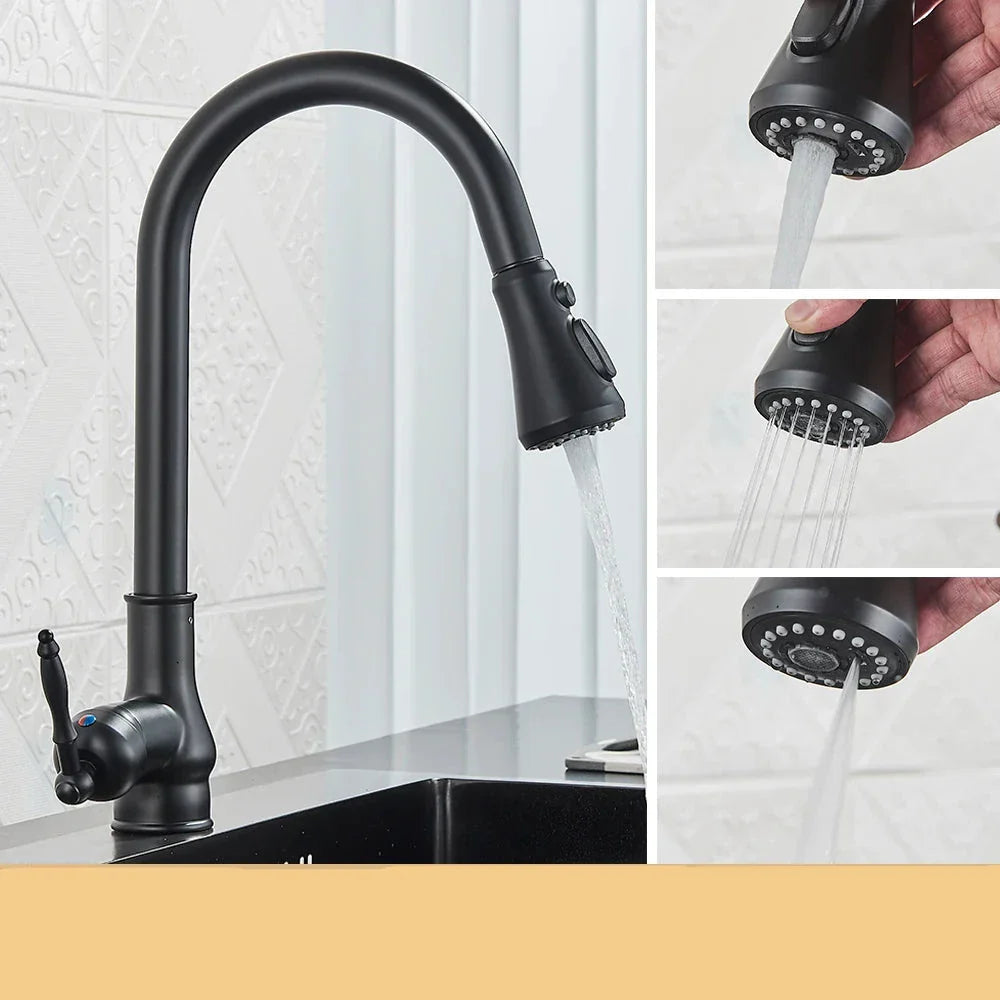 VintageTap – Retro Kitchen Faucet with Brass Finish