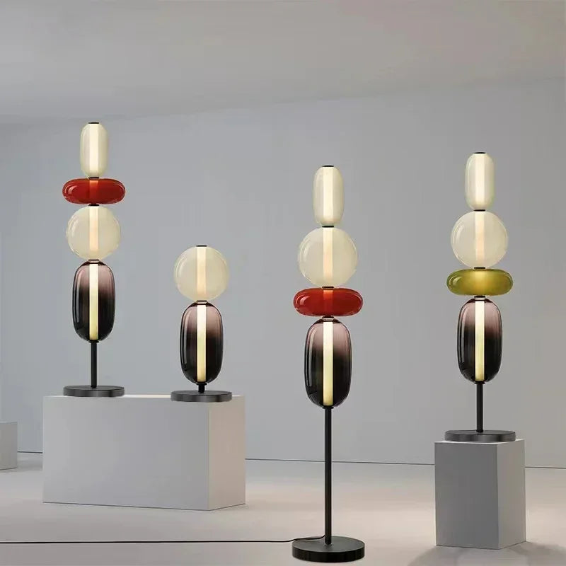 ChromaLuxe - Designer Floor Lamp with Color Accents for a Vibrant Atmosphere