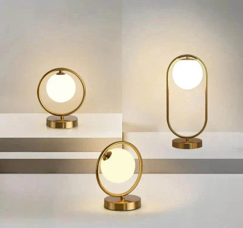 LuxeAura - Elegant Table Lamp with Ring Design for Every Interior