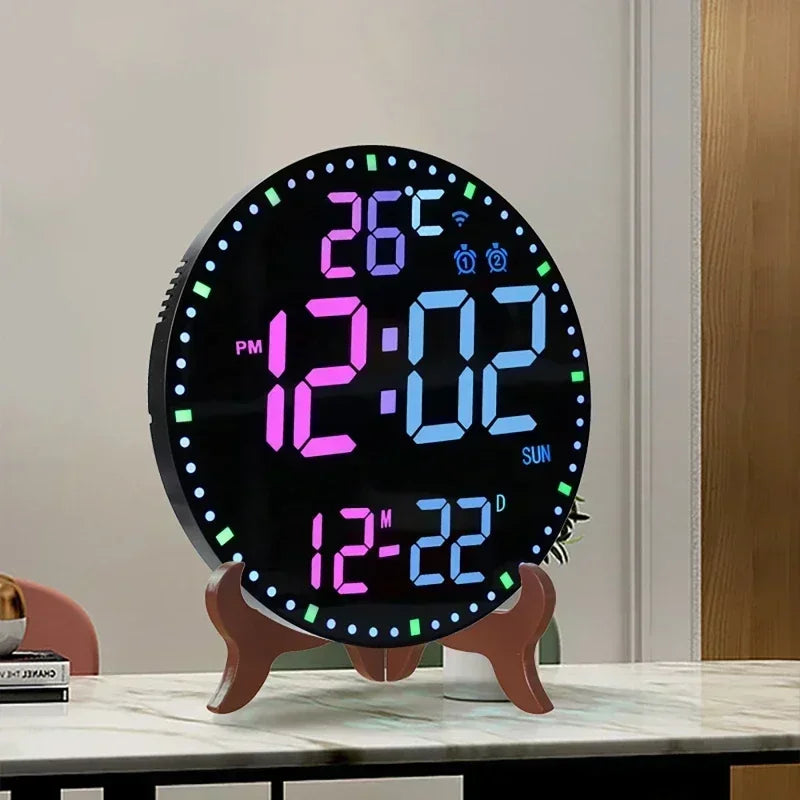 WiFiTime Clock - Sleek LED Alarm Clock with Calendar
