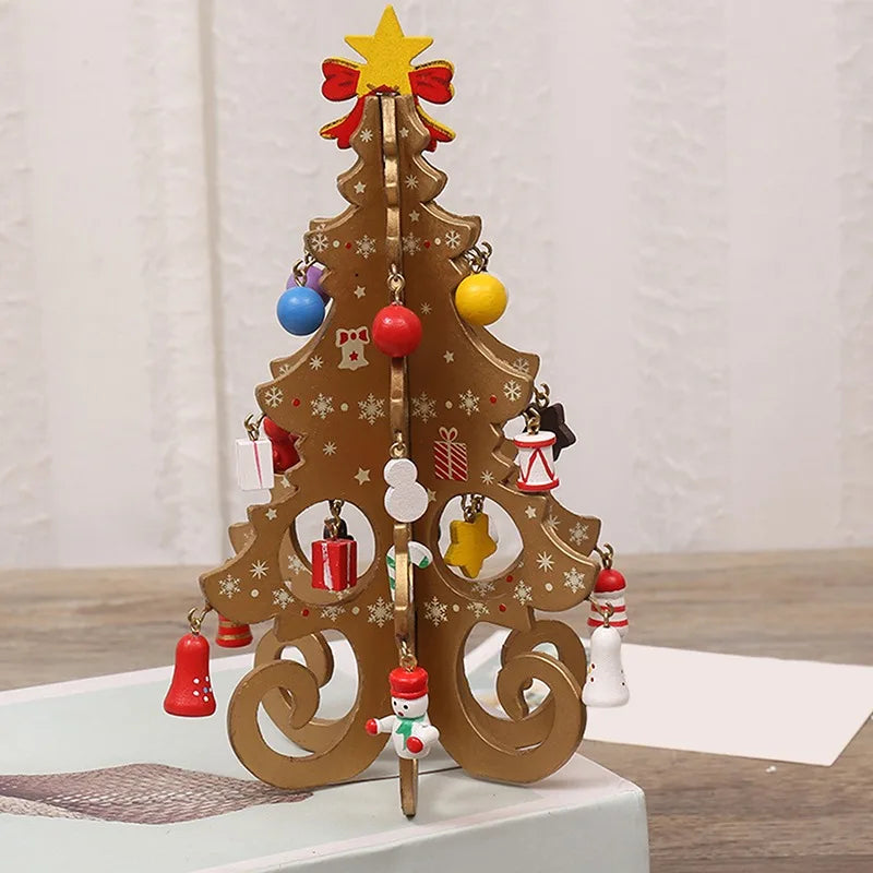 CharmTree Julgran - Handgjord 3D Juldekoration av Trä