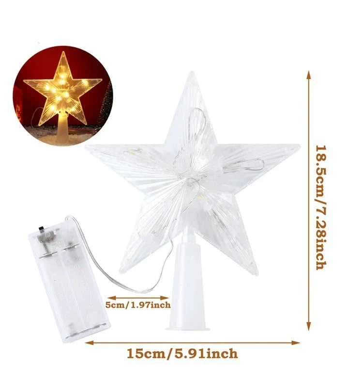 Starlight - Magical LED star for Christmas tree decoration
