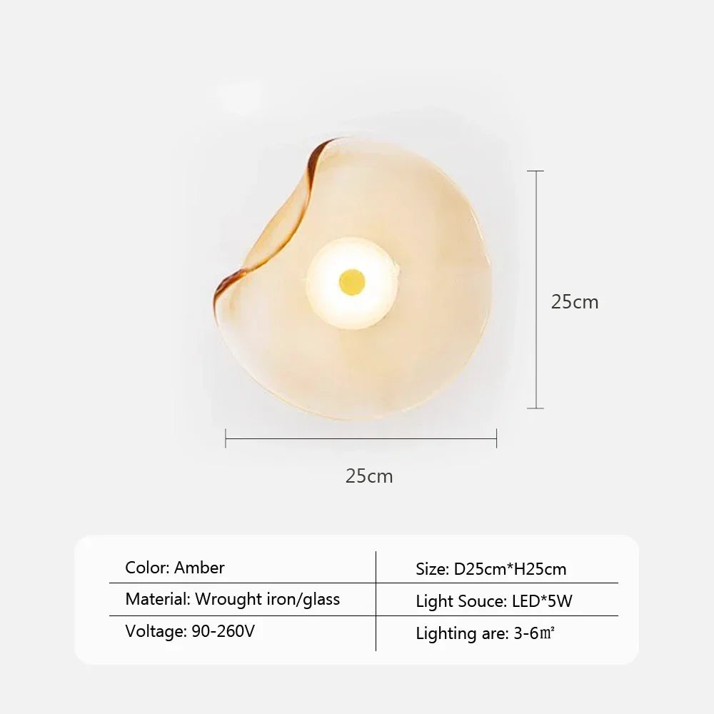 GlasLume - Modern LED Vägglampa för Sovrum