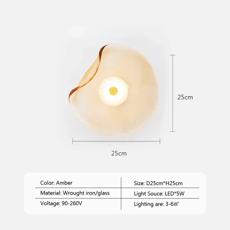 GlasLume - Modern LED Vägglampa för Sovrum