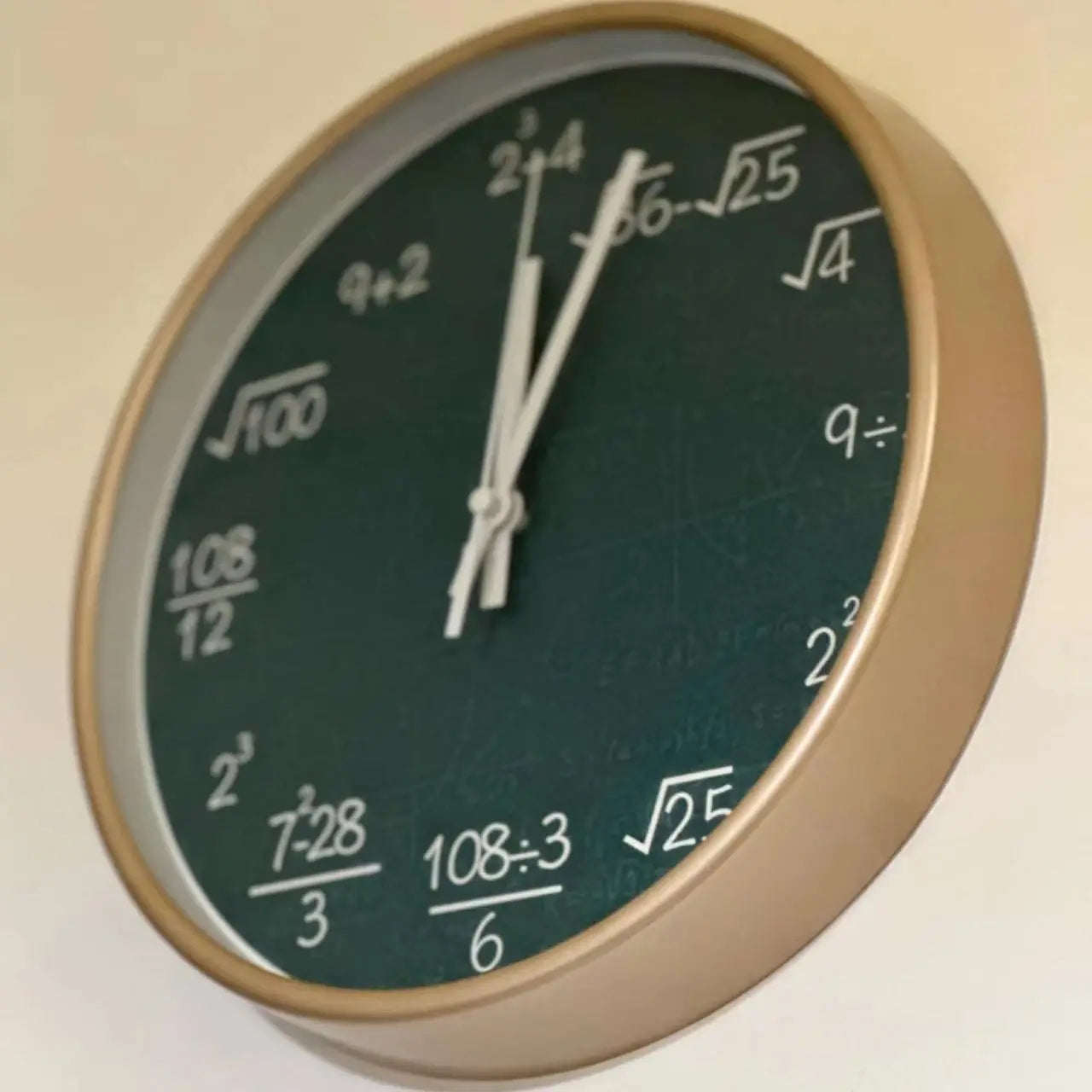 Chalkboard Clock - Mathematical Formulas Wall Decoration