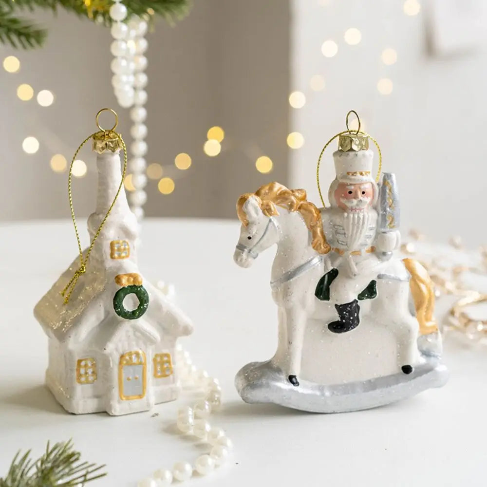 CharmingSnow Christmas Decoration – Enchanting Ceramic Christmas Hanging Decoration