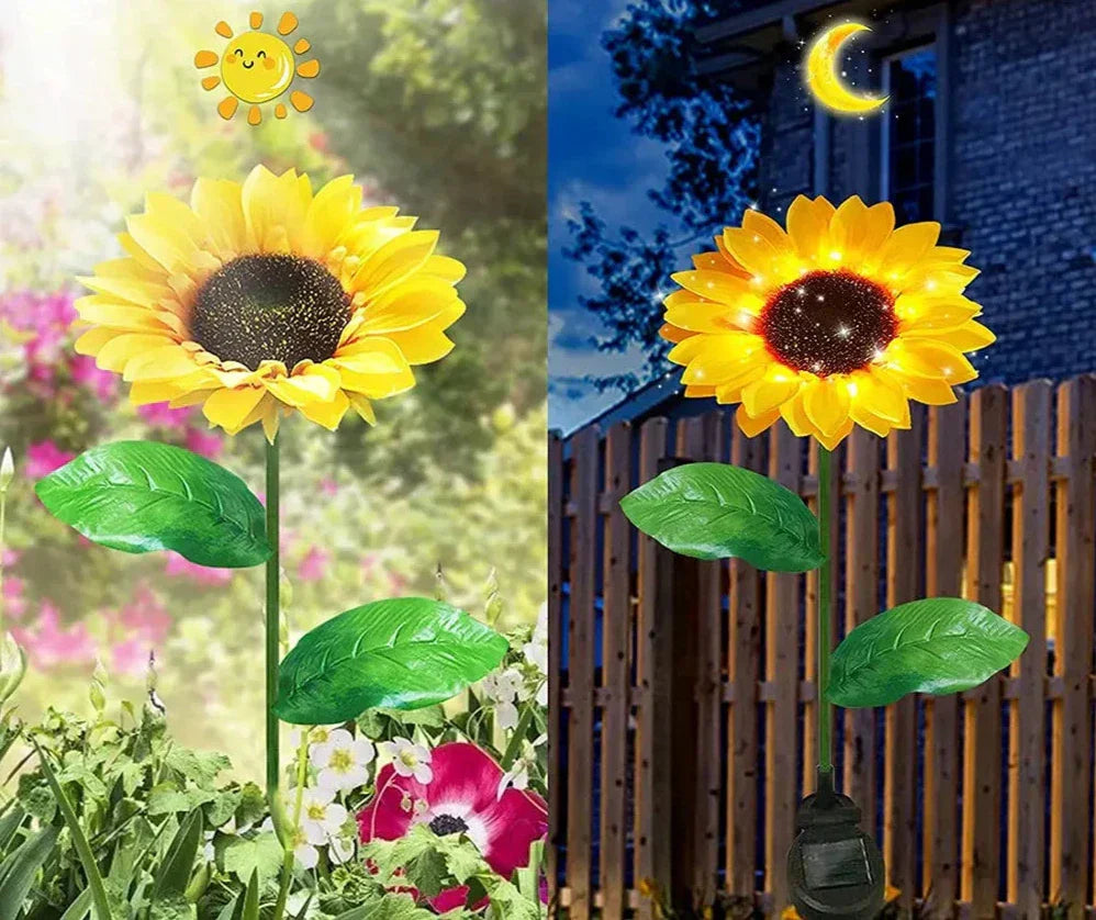 SolarBloom – Realistisk Solros Trädgårdslampa för Utomhusbruk