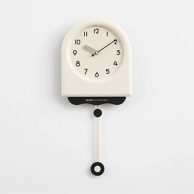 CremePendulum Clock - Korean Wall Clock with Modern Design