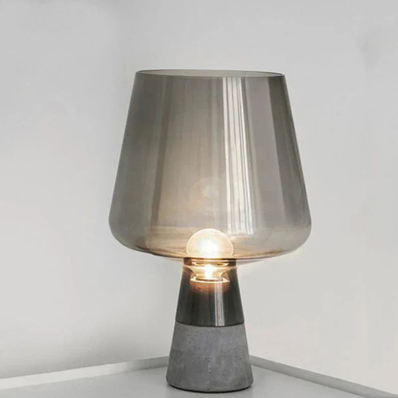 UrbanElegance – Industrial Concrete and Glass Desk Lamp