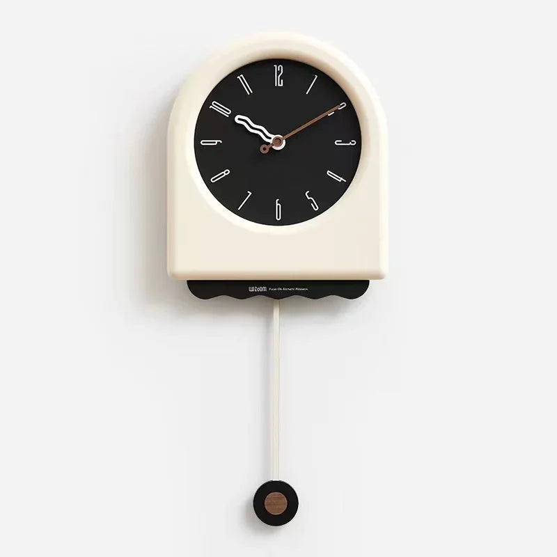 CremePendulum Clock - Korean Wall Clock with Modern Design