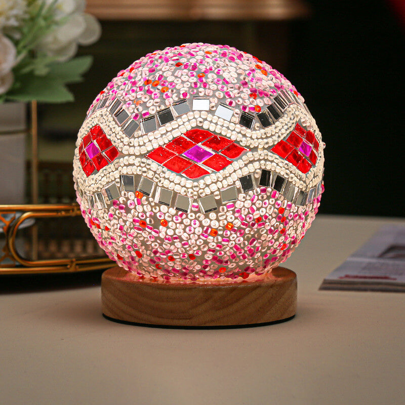 BohoGlow – Atmospheric Lamp in Wood and Glass