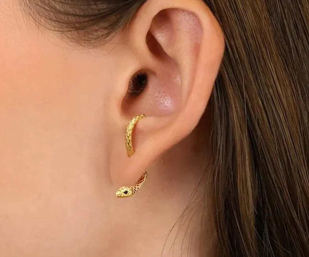 SerpentEdge Earrings - Elegant Slinky Earrings