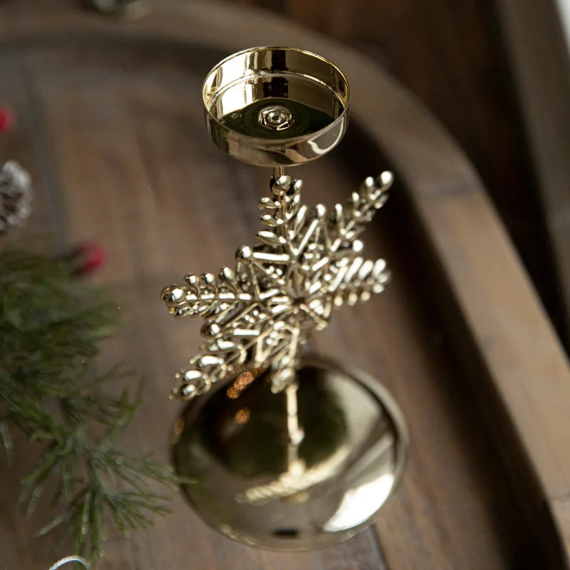 StarGlow Candle Holder - Elegant Golden Decoration for Holidays