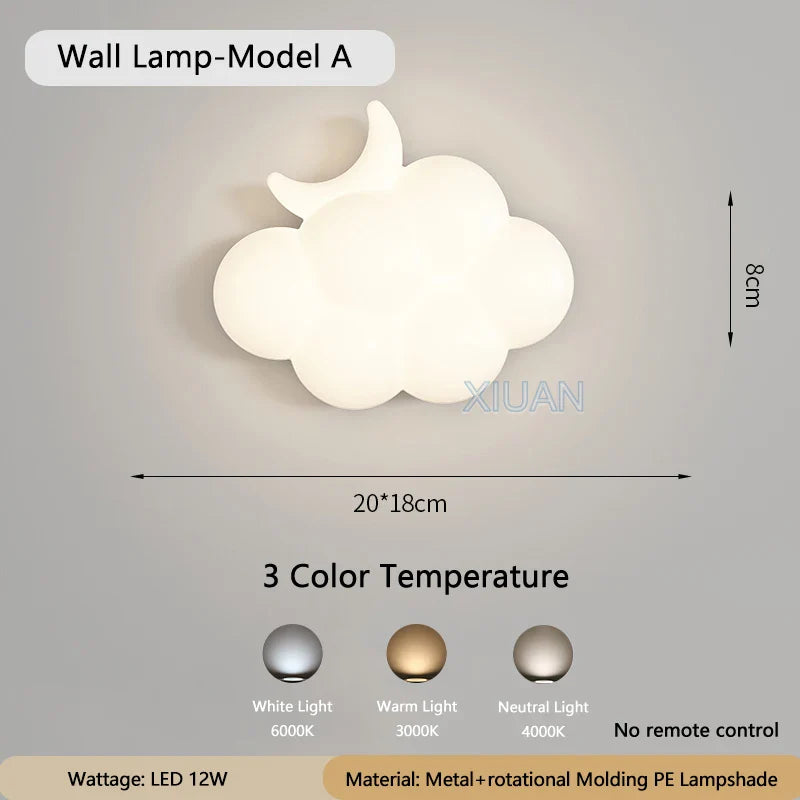 WhiteCloud Lamp – Stylish LED Wall Light for Children