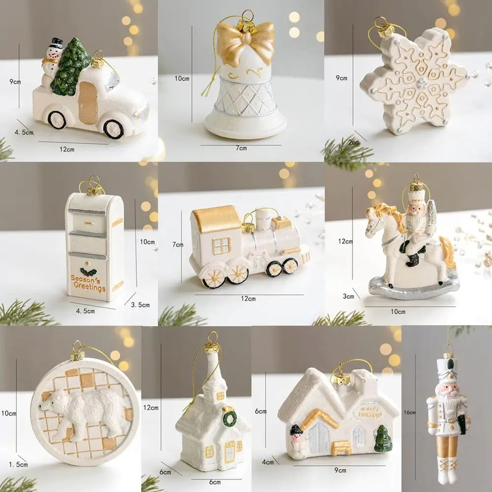 CharmingSnow Christmas Decoration – Enchanting Ceramic Christmas Hanging Decoration
