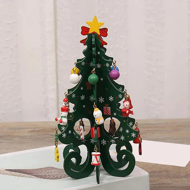 CharmTree Julgran - Handgjord 3D Juldekoration av Trä