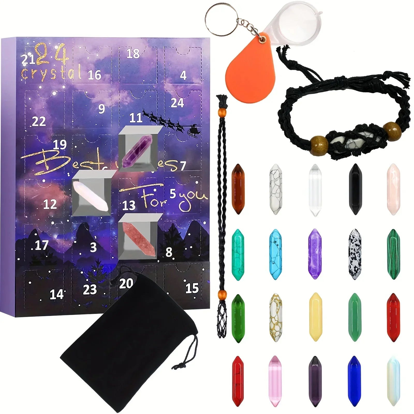 Sparkling Gems Calendar - 24 Crystals for Festive Fun