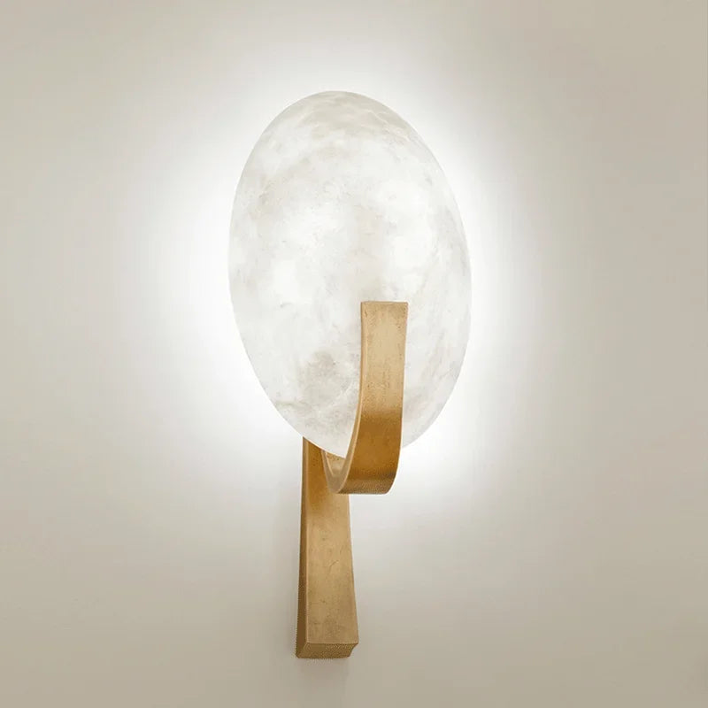 NordicLuxe – Stylish Copper Marble Wall Lamp