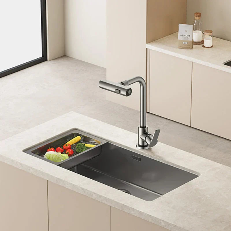 AquaFlow – Adjustable Kitchen Faucet with Waterfall Design