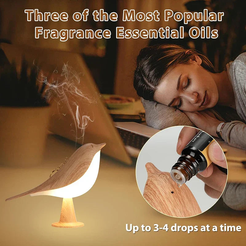 Playful Bird Night Light – Touch Control &amp; Adjustable Light Colors