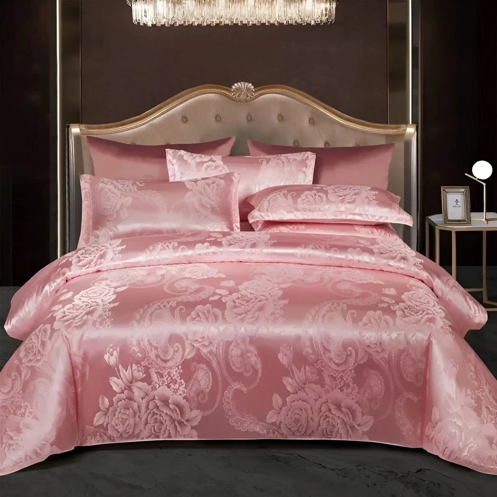 Chic Satin Jacquard Duvet Cover for Luxury Bedroom