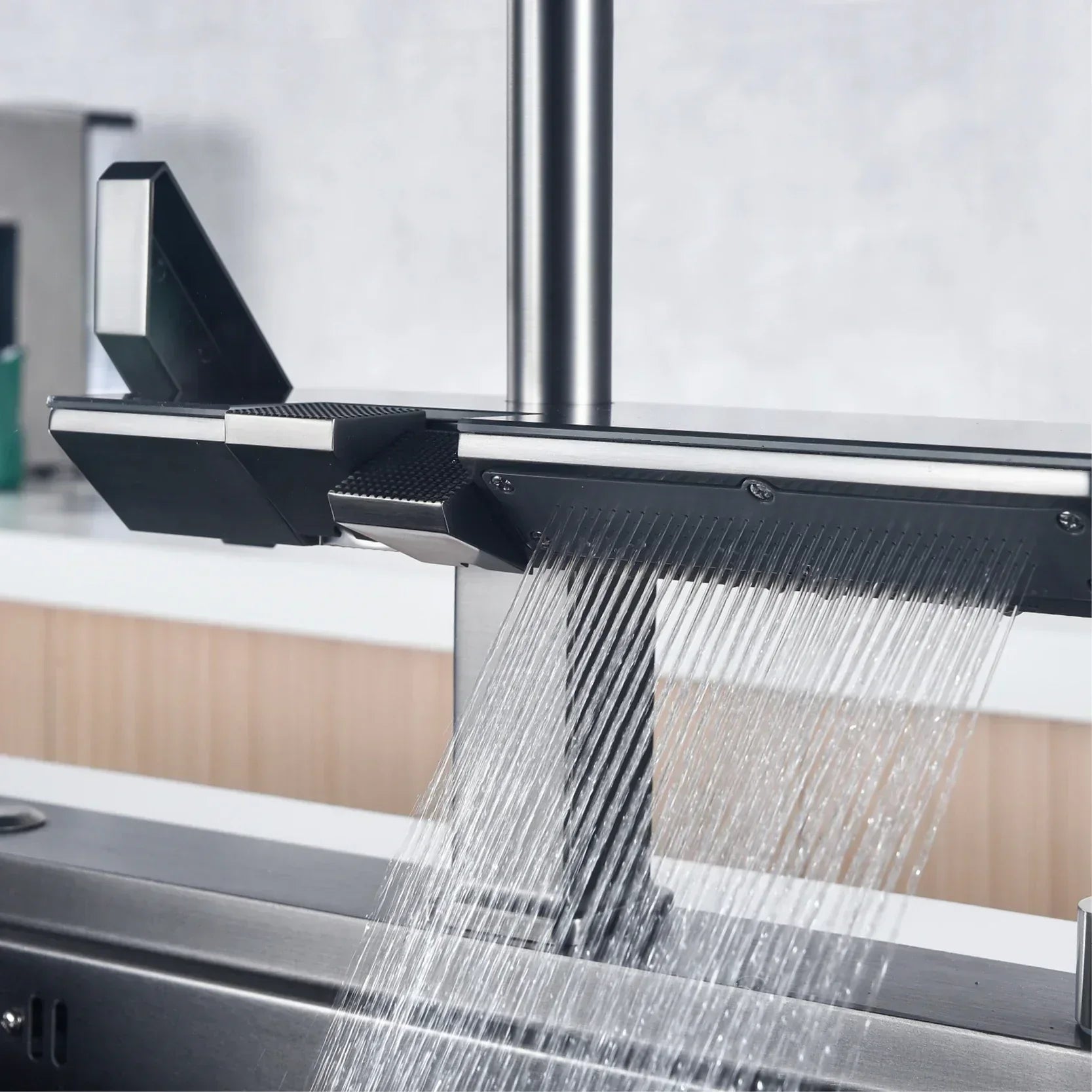 StyleStream Luxe – Modern Kitchen Handle with Digital Design
