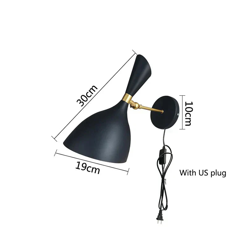 Luminous Haven – Industrial LED Bedside Lamp for the Bedroom
