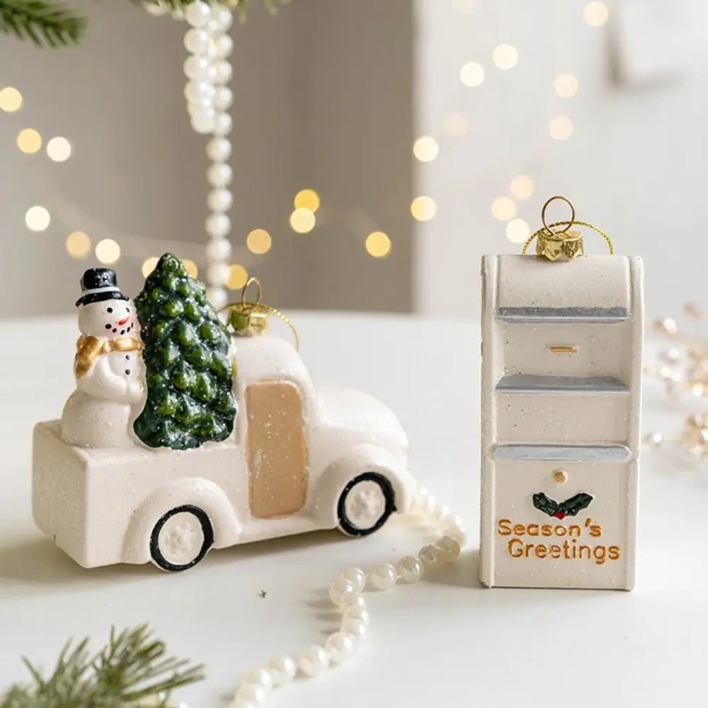 CharmingSnow Christmas Decoration – Enchanting Ceramic Christmas Hanging Decoration