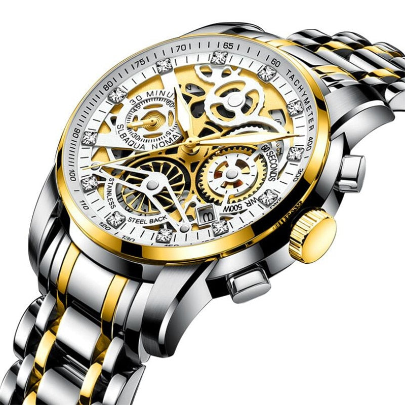 SkeletonWatch - Stylish Men's Watch with Black Design