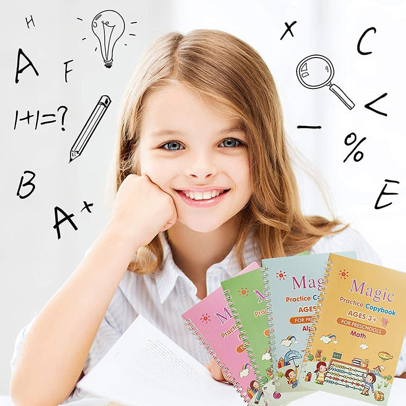 ScribbleJoy Book - Reusable Educational Writing Book for Children