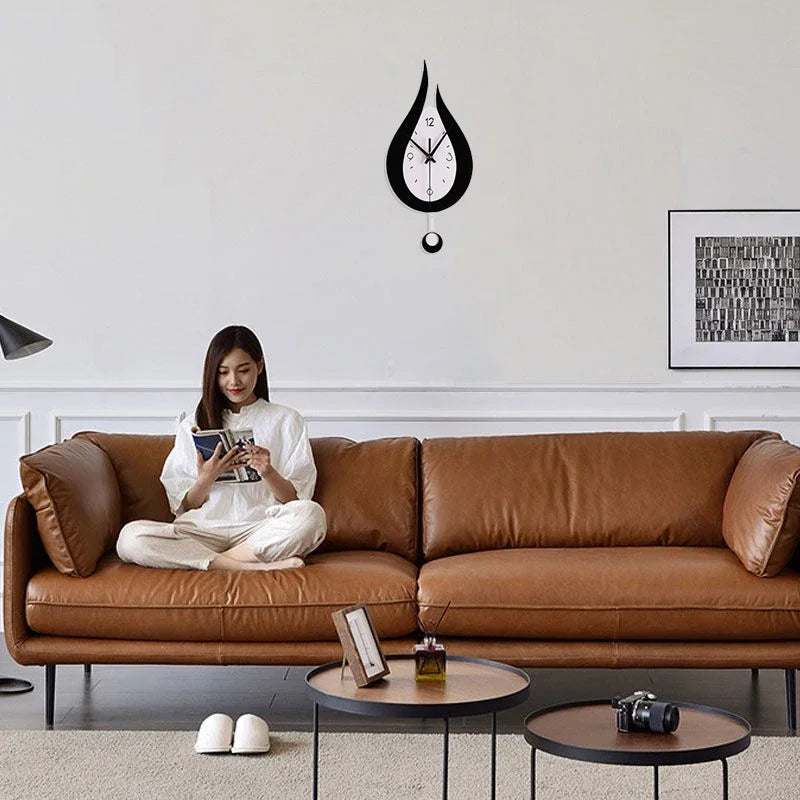 WaterDrop Clock - Minimalist Pendulum Wall Clock