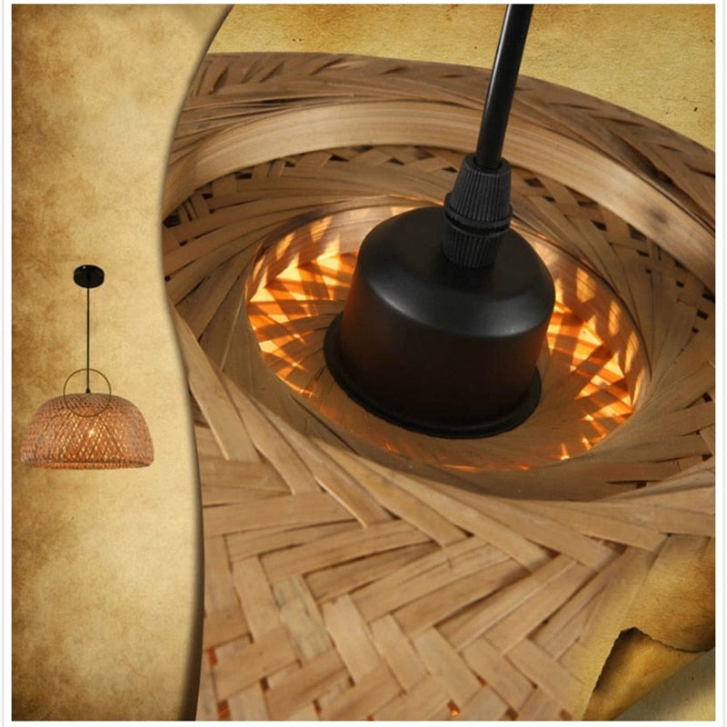 BambooLife Ceiling Lamp - Handwoven Bamboo Shade for a Warm Interior