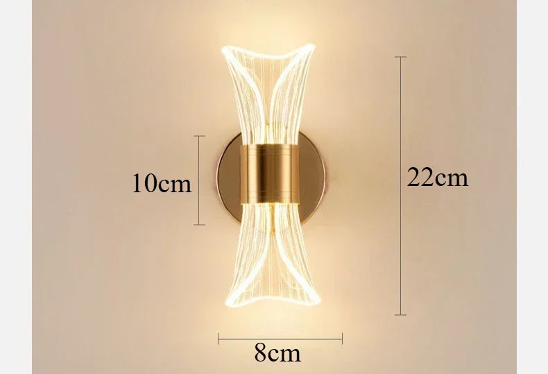 GlowCurve – Elegant LED-vägglampa för Sov- och Vardagsrum