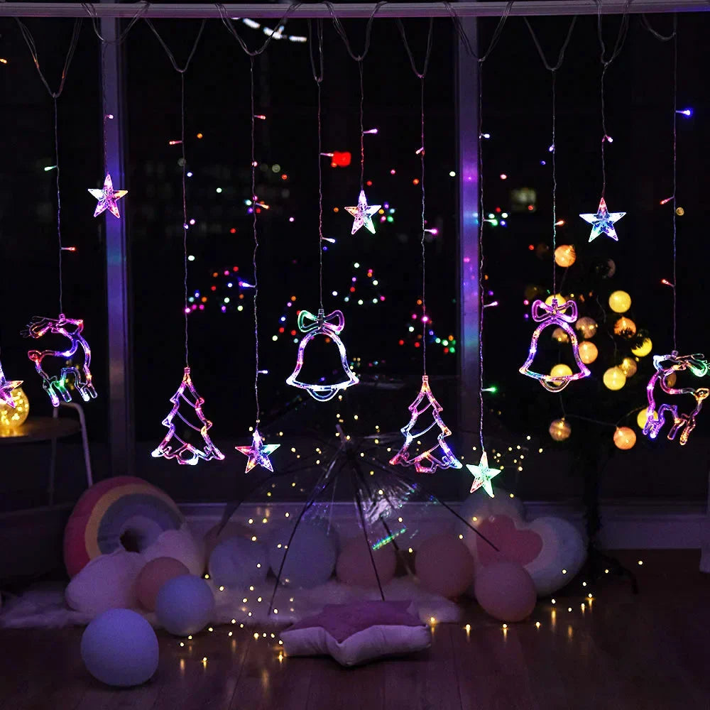 LumieresFestives Candle Lantern - Enchanting Stars and Moon Snake