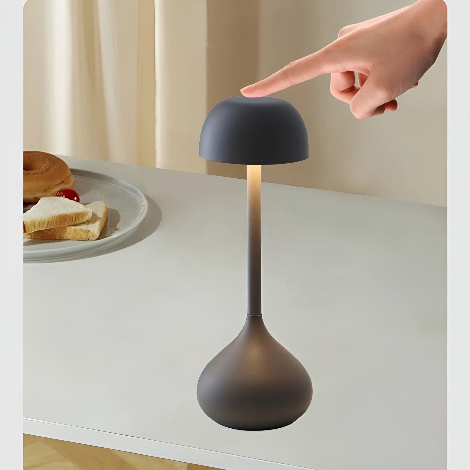 LumiTouch Wireless LED Table Lamp – Elegant, Dimmable and Modern 