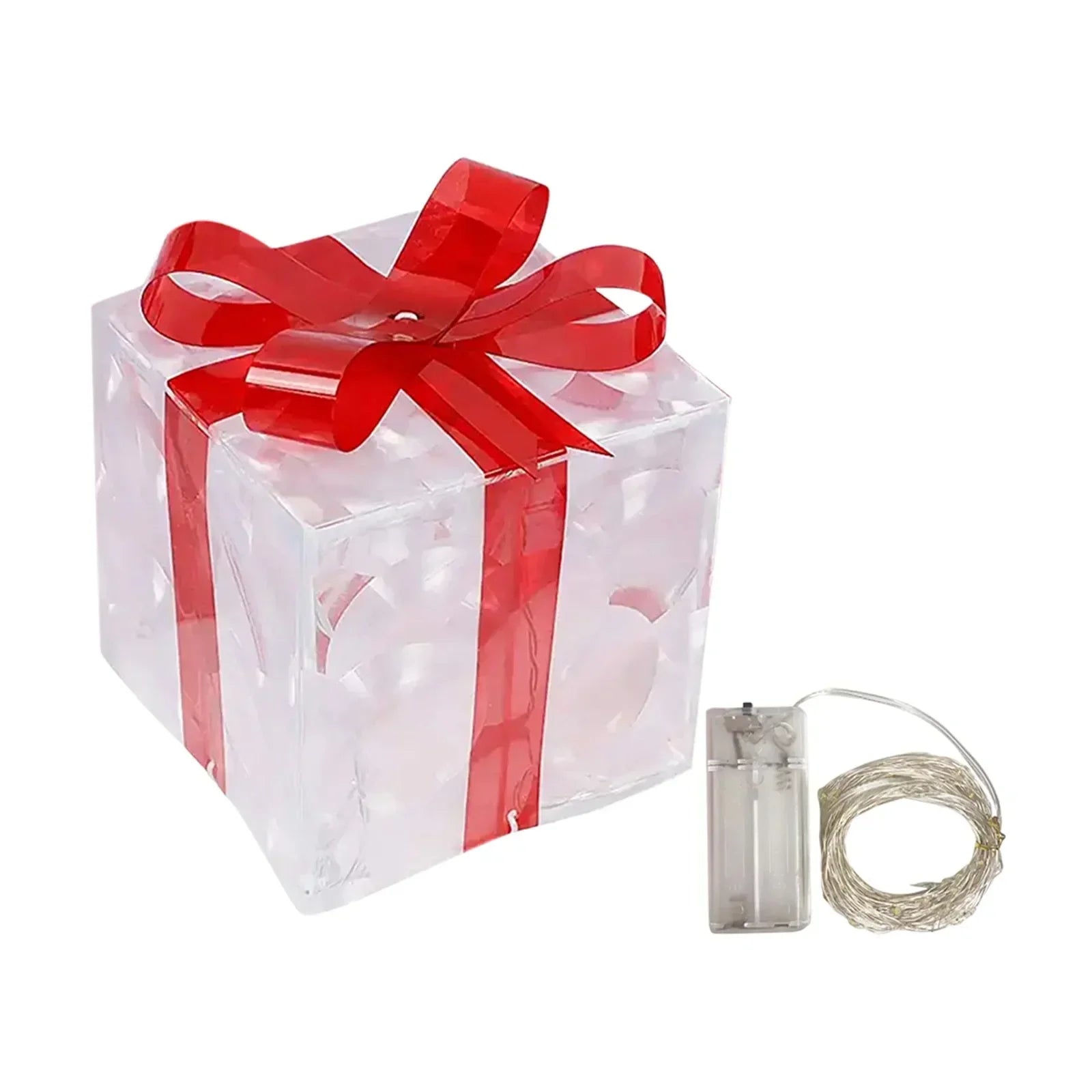 EclatDeNoel Christmas Decoration - Enchanting Luminous Gift Box for Christmas