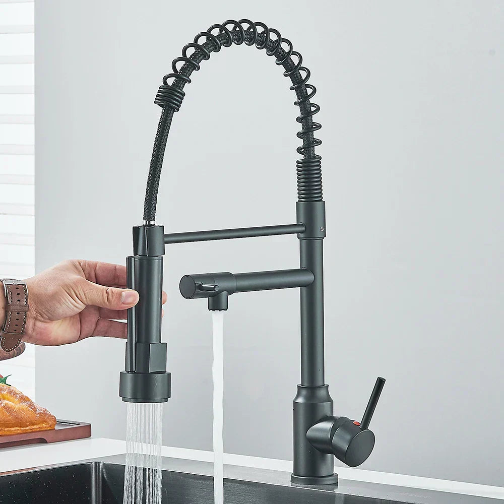 HydroFlex – Modern Kitchen Faucet with Double Outlet