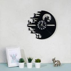 StarWars Vinyl Klocka - LED Väggdekor för Sovrum