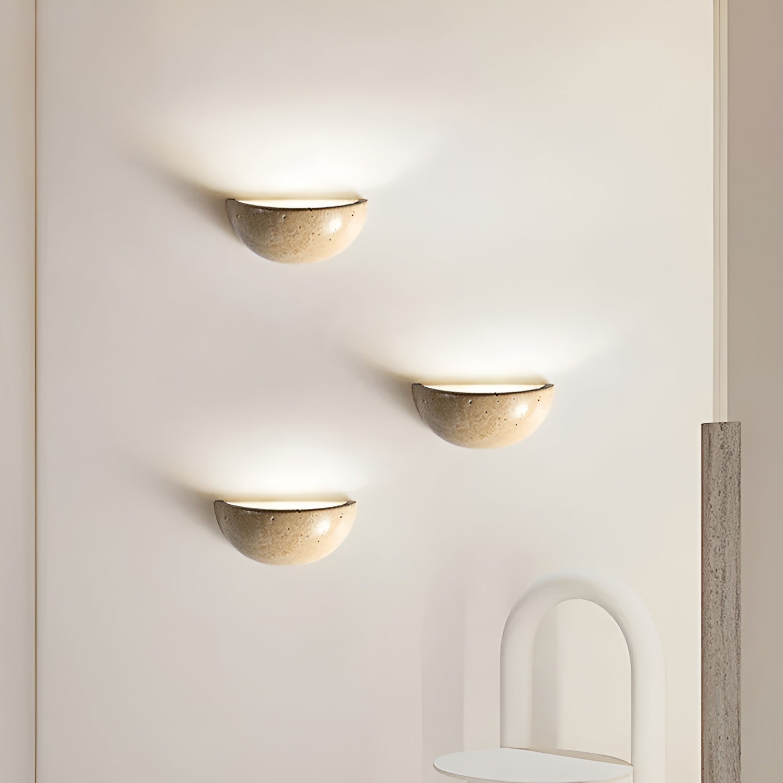 Elegant Wabi-Sabi LED Väggbelysning – Korzito Vägglampa