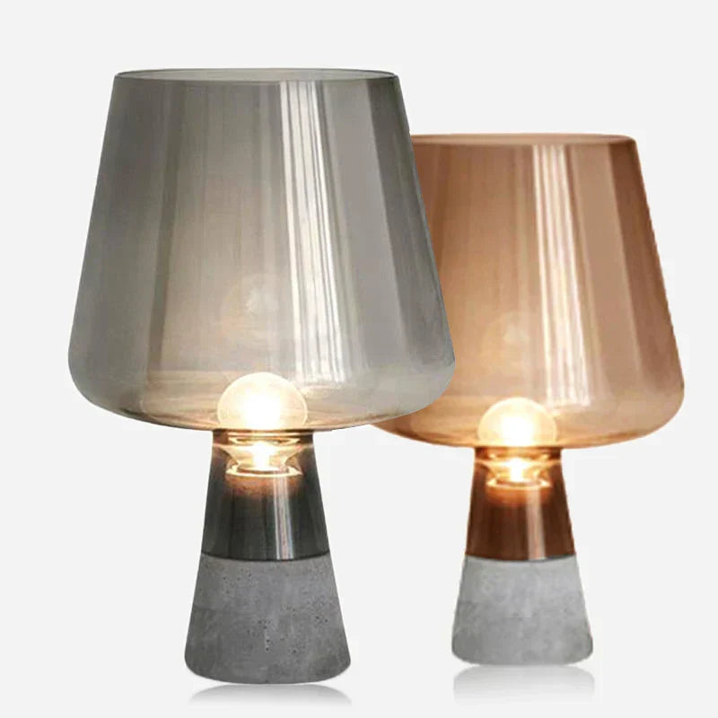 UrbanElegance – Industrial Concrete and Glass Desk Lamp