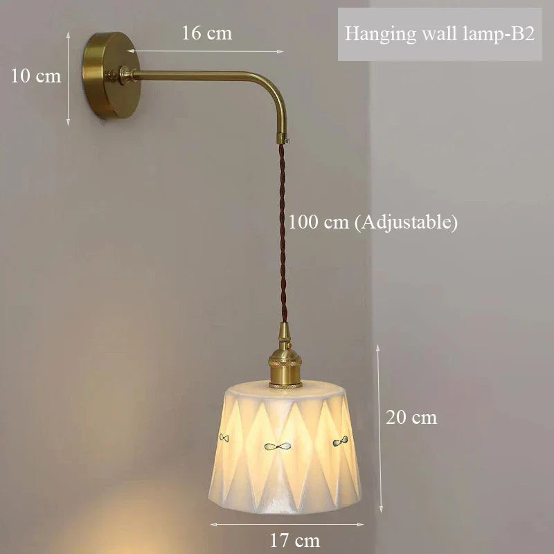 ZenGlow Lamp - Retro Japanese Wall Lamp with Switch