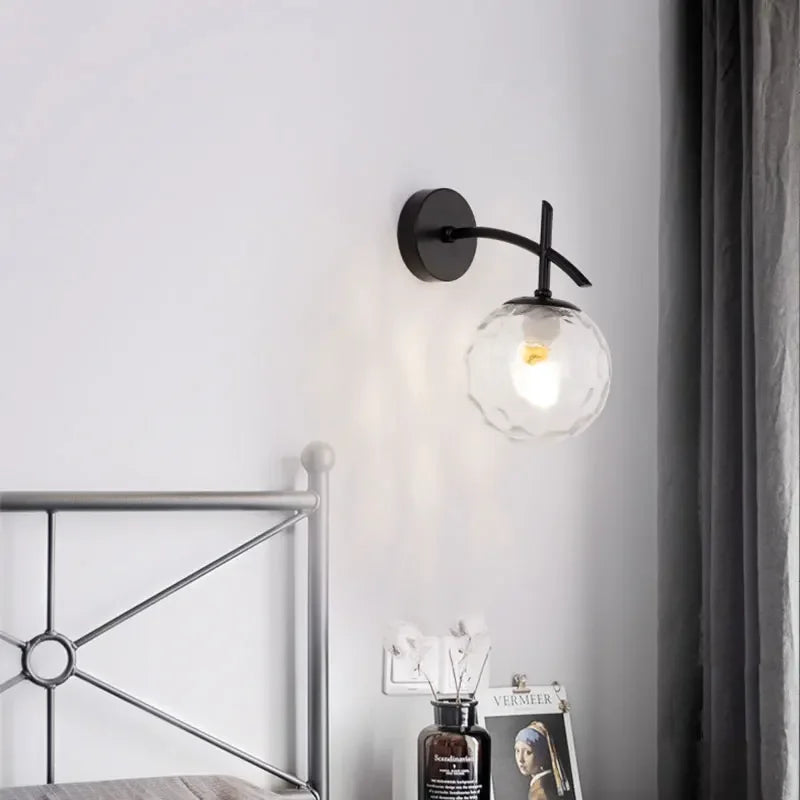 LumiSconce – Black Gold Glass Wall Lamp 
