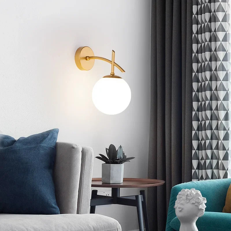 LumiSconce – Black Gold Glass Wall Lamp 