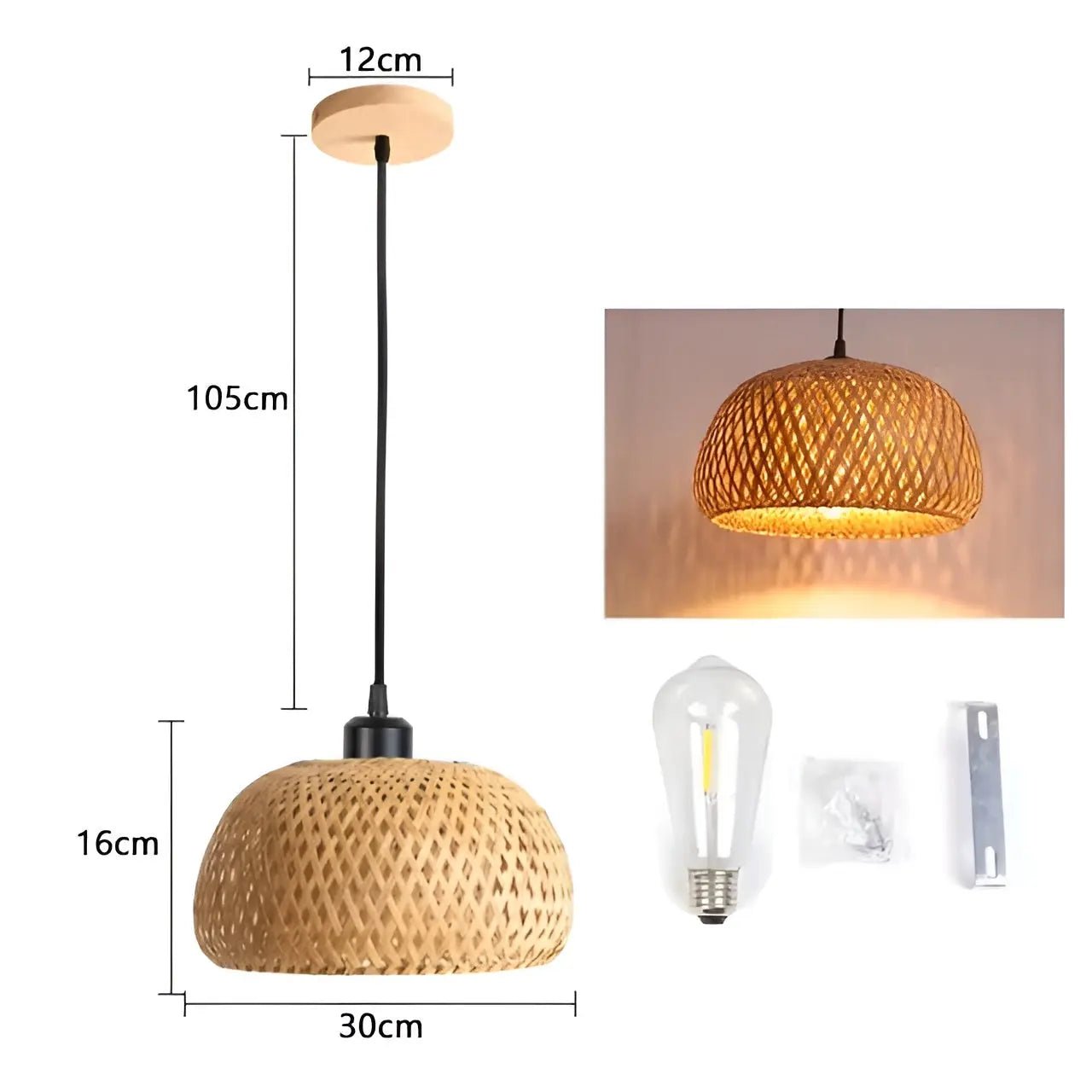 Elegant Rotan Pendant Lamp: LUXURY Lighting for Every Room