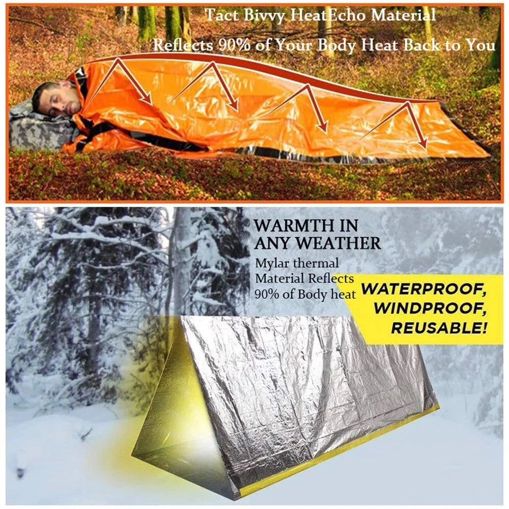 SurvivalShield Bivy – Waterproof Emergency Sleeping Bag for Adventurers