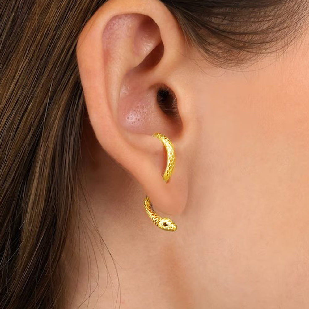 SerpentEdge Earrings - Elegant Slinky Earrings