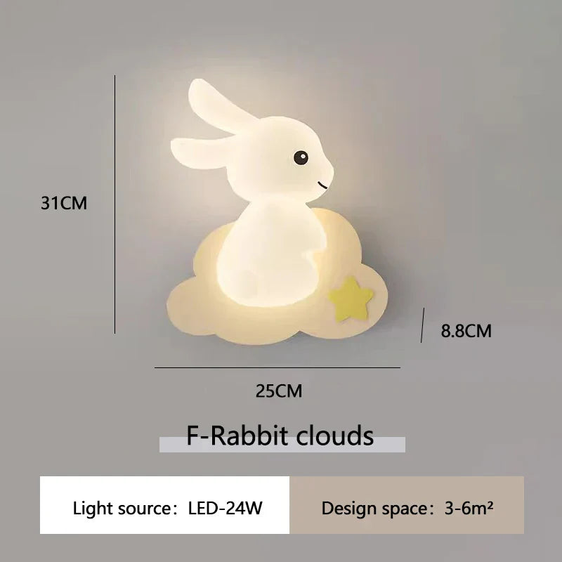 RabbitGlow Lampa - Lekfull LED Barn Vägglampa