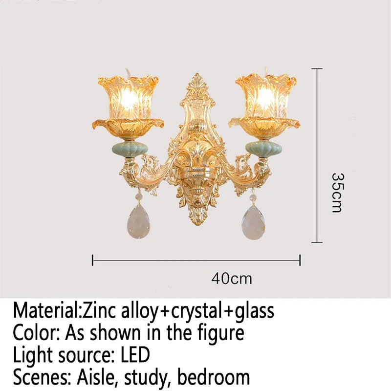 CrystalLuxe - Lyxig Kristall Vinglamp för Modernt Interiör