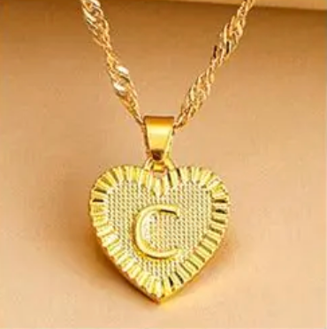 Amara - Elegant Golden Heart Necklace