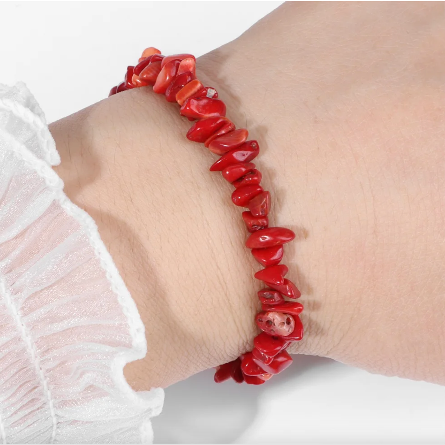 Elegant Red Coral Bracelet | Perfect for every day
